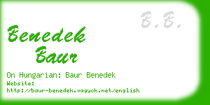 benedek baur business card